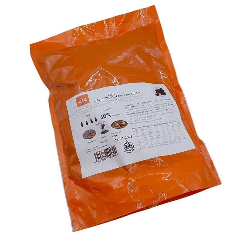 Mi opinión sobre la Cobertura Chocolate Negro Trapa 60% sin azúcar.